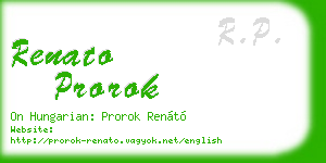 renato prorok business card